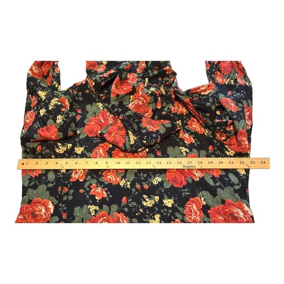 VGT Campagnie Internationale Express Womens Whimsical Top Bishop Sleeve L Floral - Picture 9 of 10